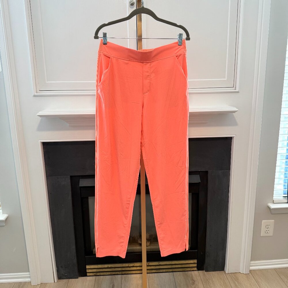 Athleta Brooklyn Ankle Pants Neon Coral Size 10 Tall